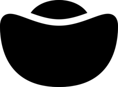 Chinese Ingot Sketch Drawing Svg, Free Vectors File